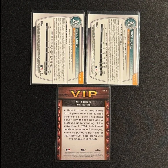 2025 Bowman - Nick Kurtz Chrome Prospect Lot - Picture 2 of 2